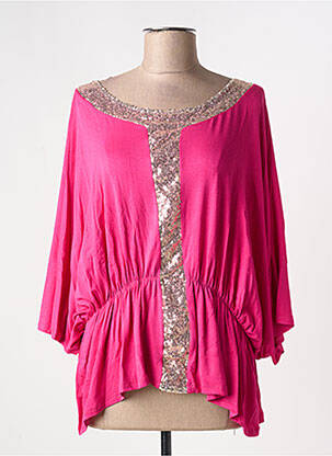 Tunique manches courtes rose MULTIPLES femme