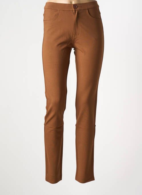Pantalon slim marron MULTIPLES femme