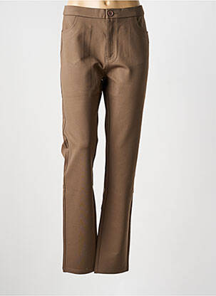 Pantalon slim marron MULTIPLES femme