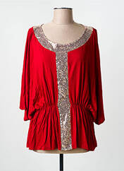 Tunique manches courtes rouge MULTIPLES femme seconde vue