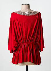 Tunique manches courtes rouge MULTIPLES femme seconde vue