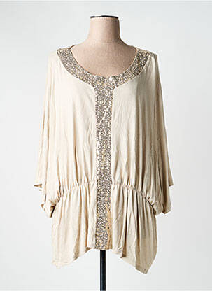 Tunique manches courtes beige MULTIPLES femme