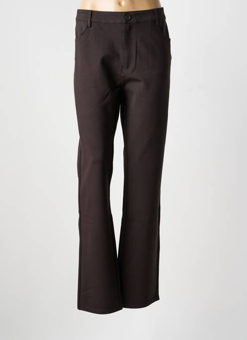 Pantalon droit marron MULTIPLES femme