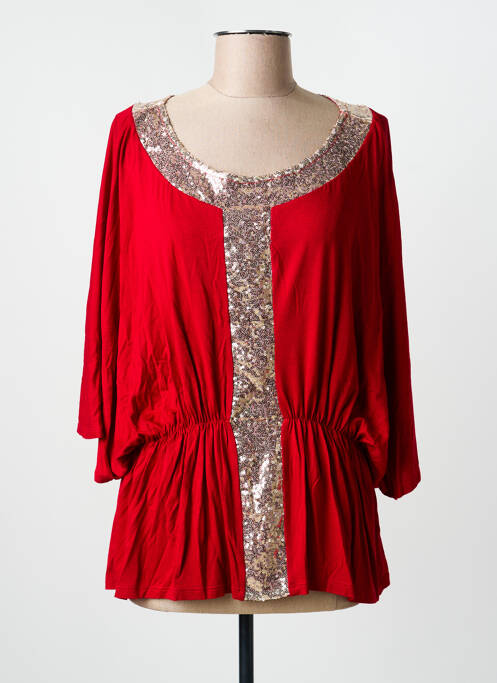 Tunique manches courtes rouge MULTIPLES femme