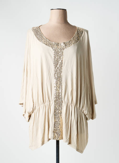 Tunique manches courtes beige MULTIPLES femme