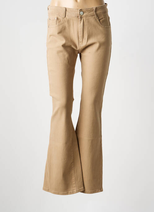 Jean coupe flare beige MULTIPLES femme