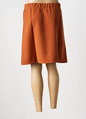 Jupe mi-longue marron MULTIPLES femme