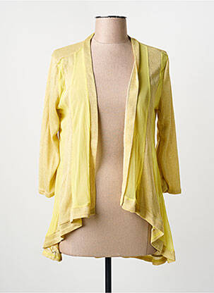 Gilet manches longues jaune MULTIPLES femme