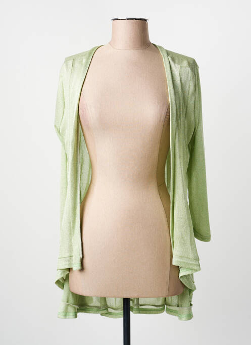 Gilet manches longues vert MULTIPLES femme