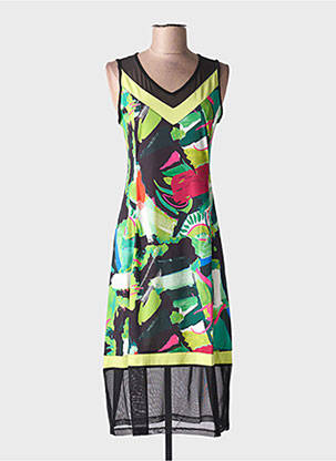 Robe mi-longue vert MALOKA femme