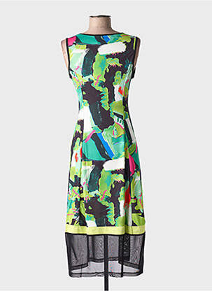 Robe mi-longue vert MALOKA femme
