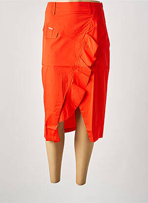 Jupe mi-longue orange MALOKA femme