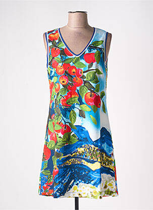 Robe mi-longue bleu MALOKA femme