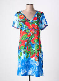 Robe mi-longue bleu MALOKA femme