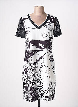 Robe mi-longue blanc MALOKA femme