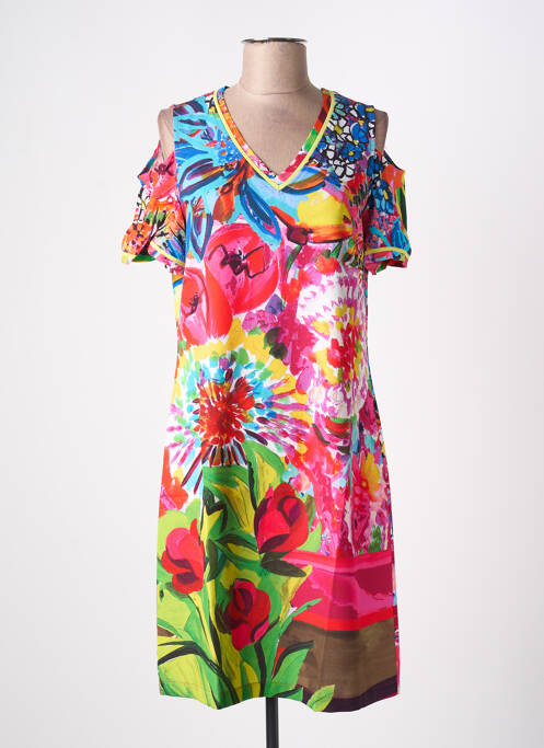 Robe mi-longue rose MALOKA femme