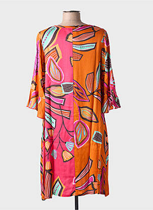 Robe mi-longue orange G!OZE femme