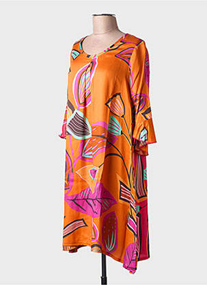 Robe mi-longue orange G!OZE femme