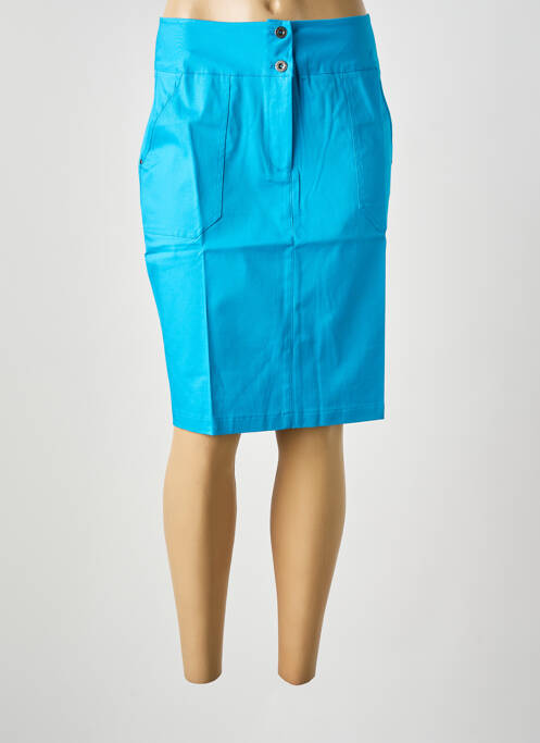 Jupe mi-longue bleu MALOKA femme