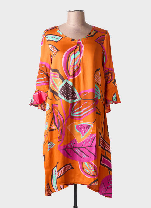 Robe mi-longue orange G!OZE femme