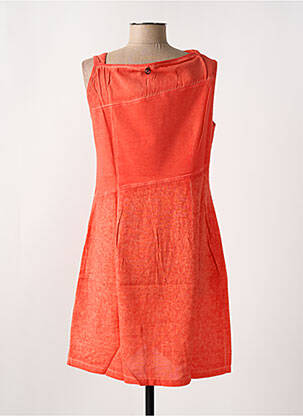 Robe mi-longue orange MALOKA femme