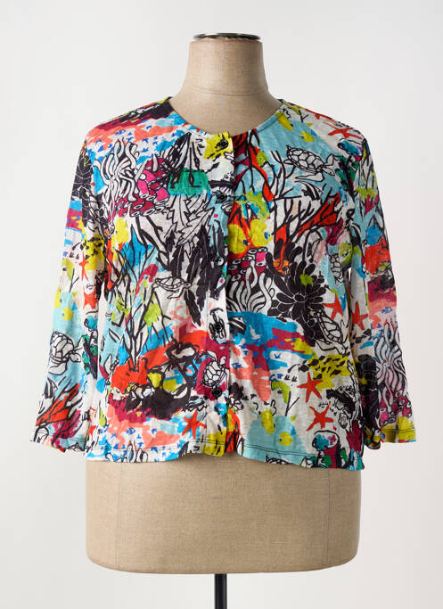 Gilet manches longues bleu MALOKA femme