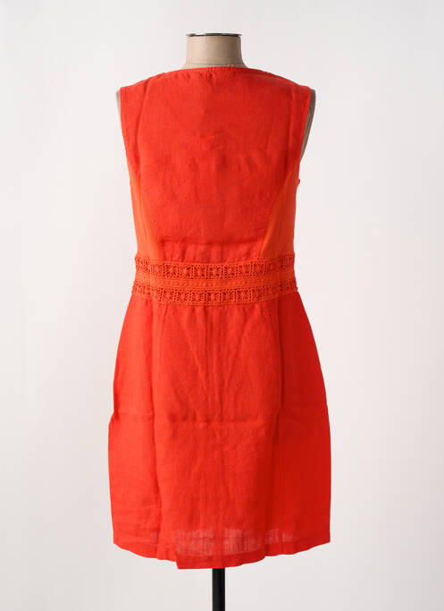 Robe mi-longue orange MALOKA femme