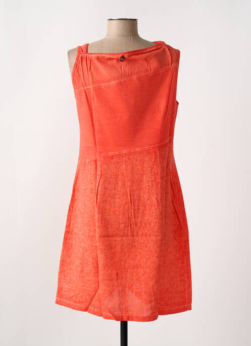 Robe mi-longue orange MALOKA femme