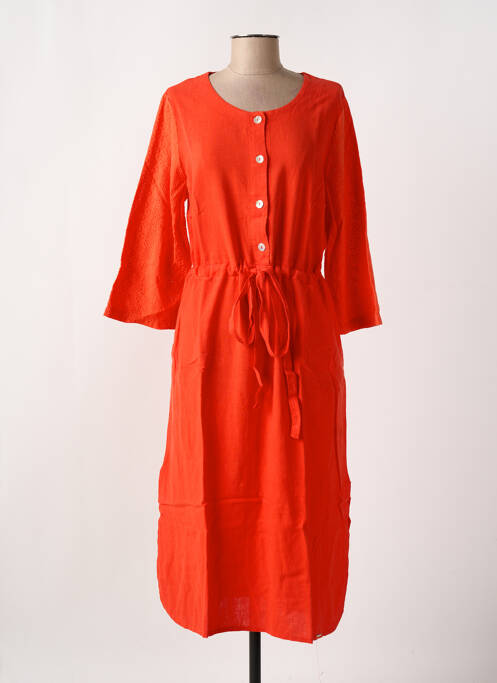 Robe longue orange MALOKA femme