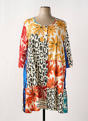 Robe mi-longue blanc G!OZE femme