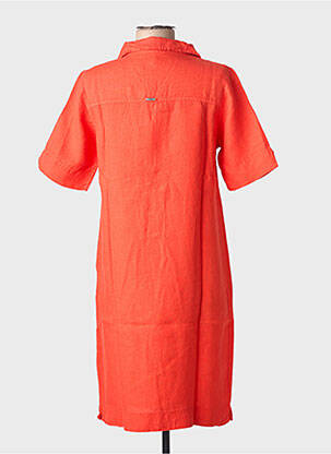 Robe mi-longue orange MALOKA femme