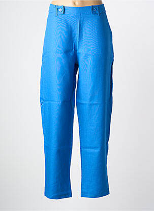 Pantalon droit bleu MALOKA femme