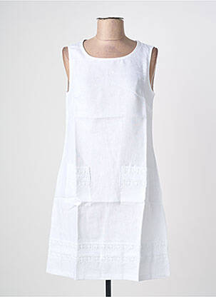 Robe mi-longue blanc MALOKA femme