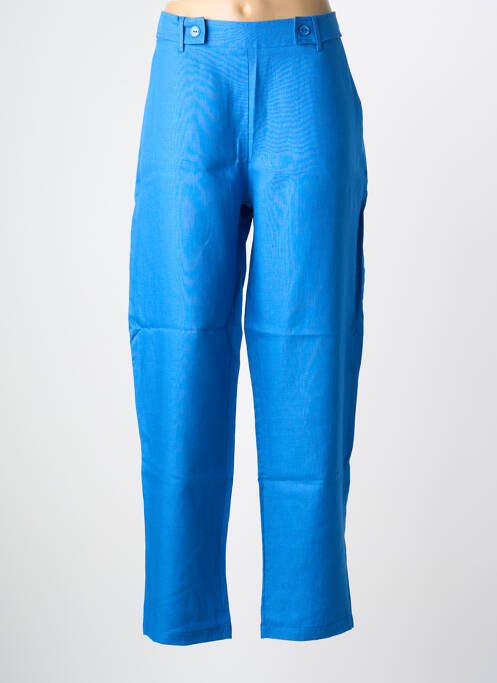Pantalon droit bleu MALOKA femme