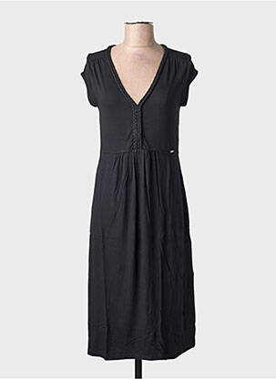 Robe mi-longue noir MALOKA femme