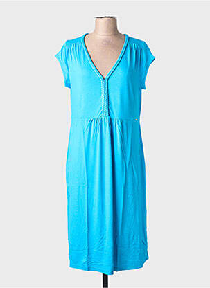 Robe mi-longue turquoise MALOKA femme