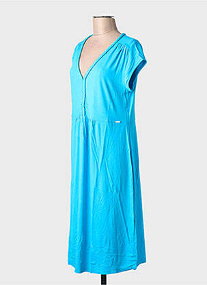 Robe mi-longue turquoise MALOKA femme