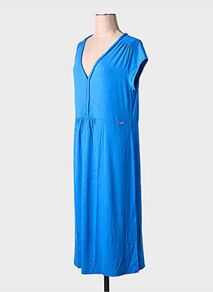 Robe mi-longue bleu MALOKA femme