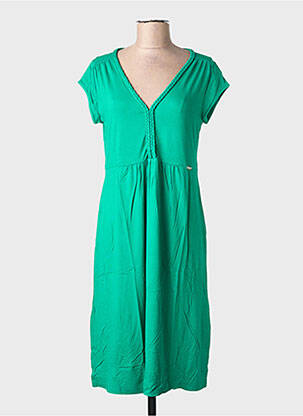 Robe mi-longue vert MALOKA femme