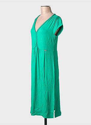 Robe mi-longue vert MALOKA femme