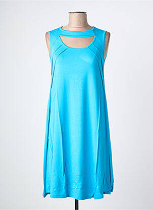 Robe mi-longue turquoise MALOKA femme