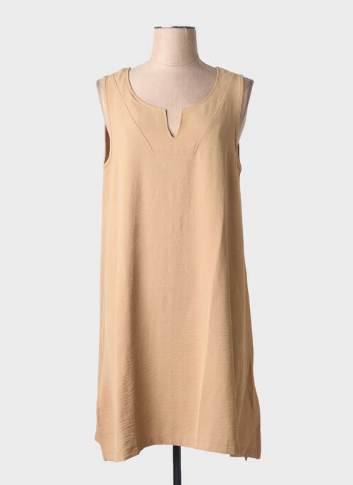 Robe mi-longue marron G!OZE femme