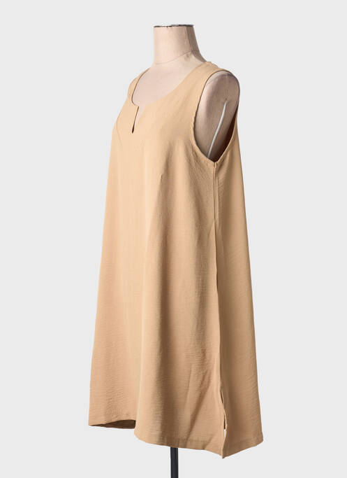 Robe mi-longue marron G!OZE femme