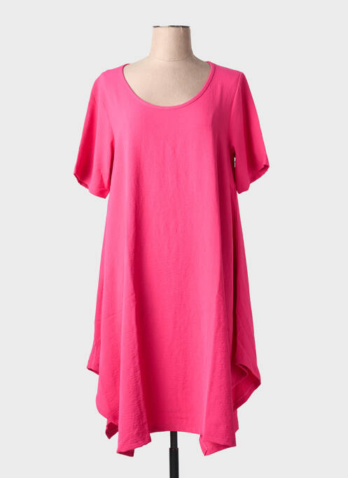 Robe mi-longue rose G!OZE femme