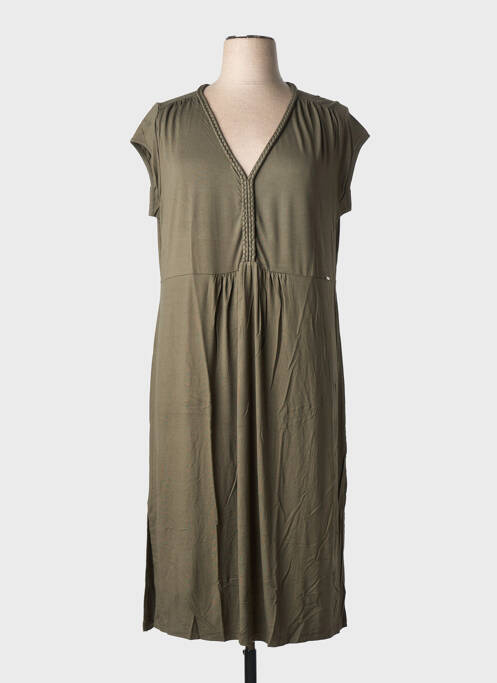 Robe mi-longue kaki MALOKA femme