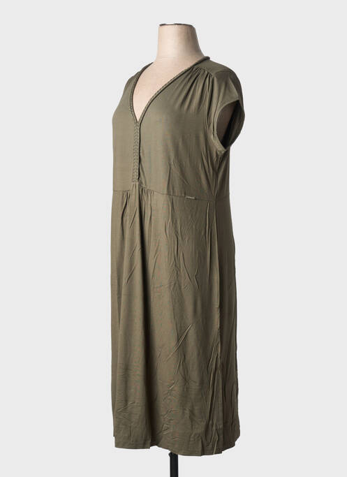 Robe mi-longue kaki MALOKA femme