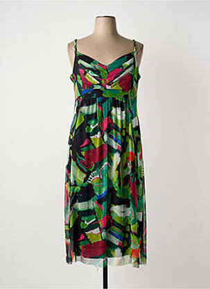 Robe mi-longue vert MALOKA femme