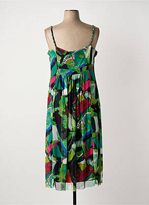Robe mi-longue vert MALOKA femme