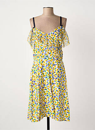 Robe mi-longue jaune PAUL BRIAL femme