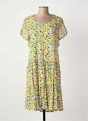 Robe mi-longue jaune PAUL BRIAL femme